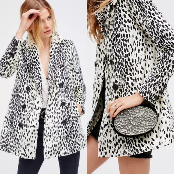 NWT Free People Dalmatian Leopard Coat Jacket - Picture 1 of 7